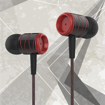 High-End Headset Kopfhörer KZ ED1HS Schwarz Rot In-Ear in PU Hardcase - Bass