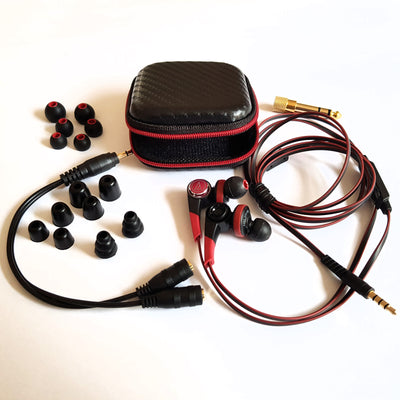 Audio Technica ATH-CKS770iS Rot Kopfhörer In-Ear Headphone Earphone viel Zubehör