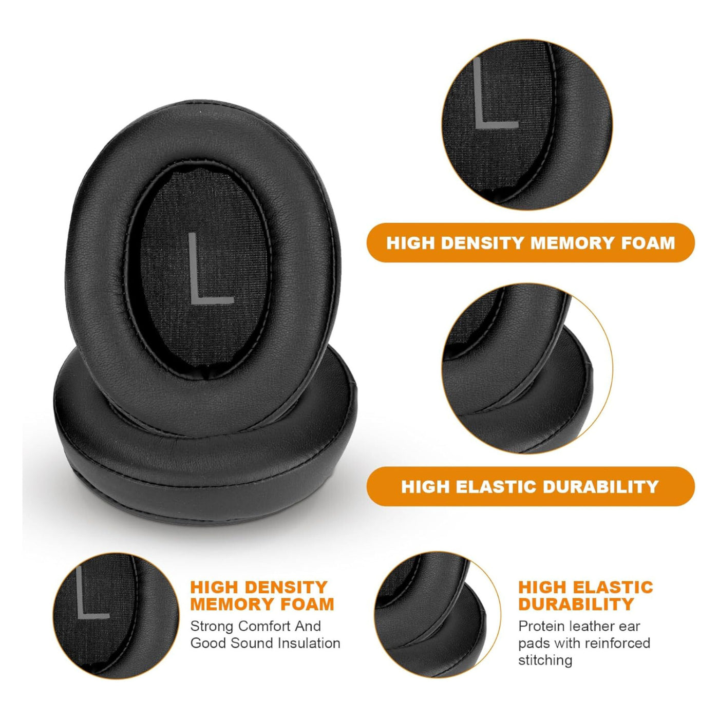 Ohrpolster Sennheiser Kopfhörer Momentum 3 Over Ear Kunstleder Schwarz