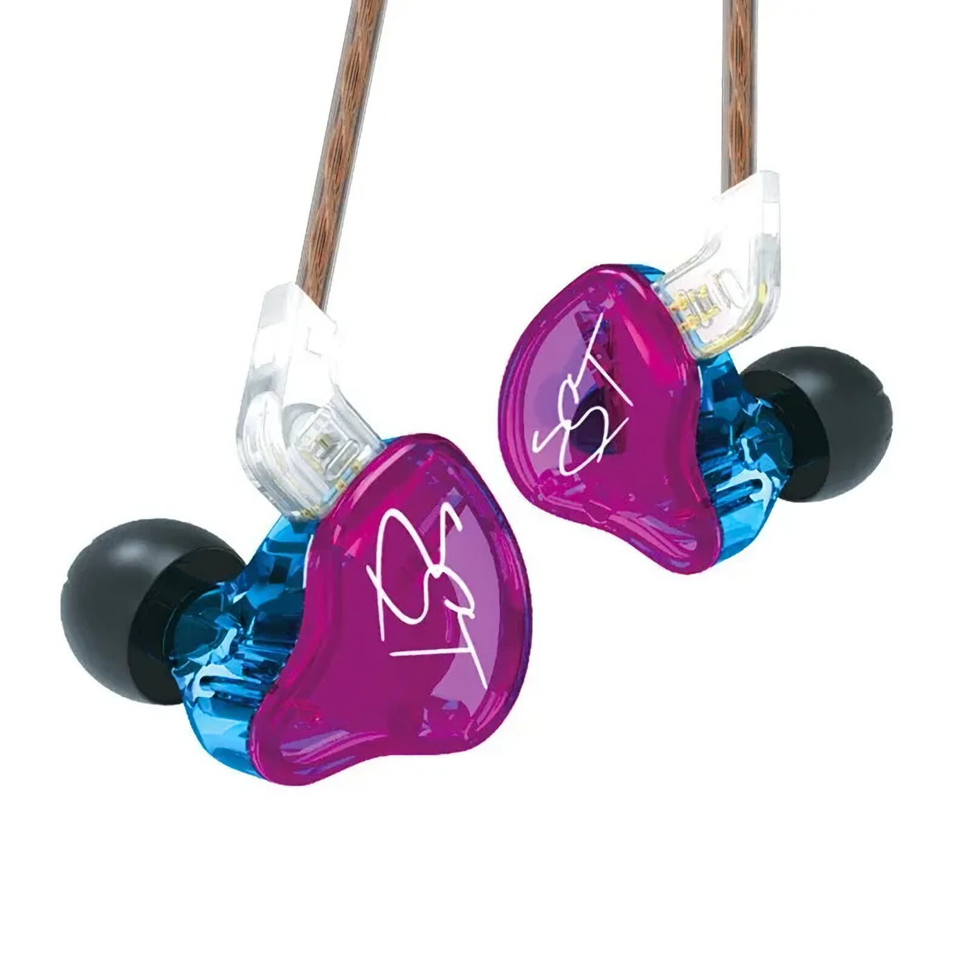 High-End In Ear Kopfhörer KZ ZST Pro Purple Blue In-Ear Premium Ohrhörer