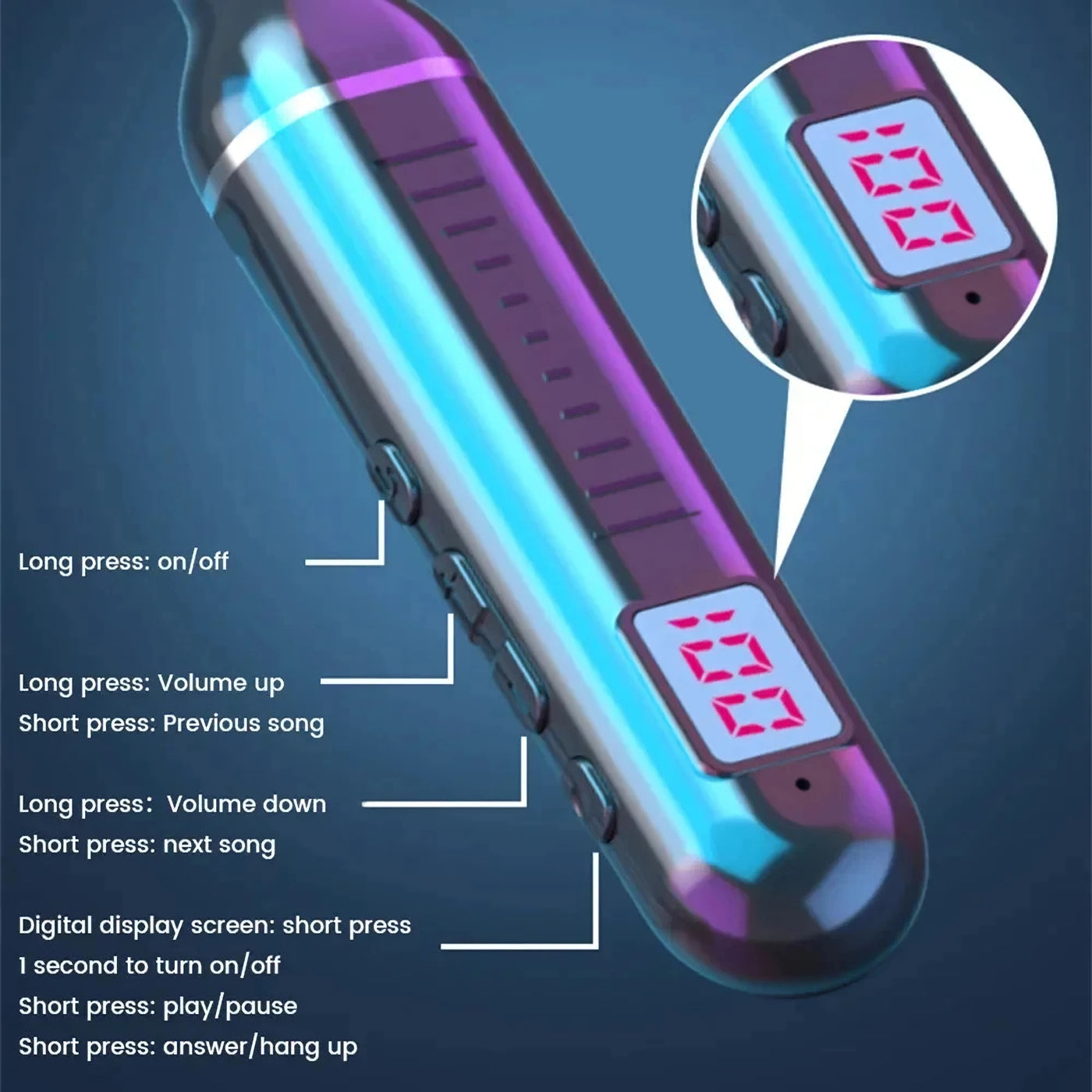 Sport Bluetooth In-Ear Kopfhörer G02 Headset mit Display IPX5 Wireless v5.2