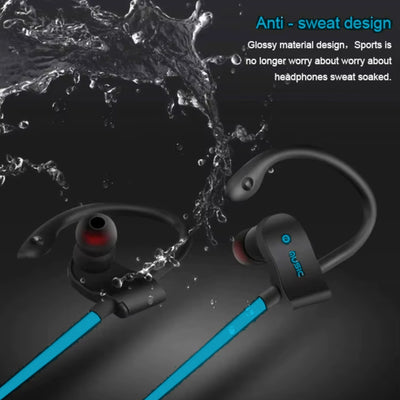 Sport In Ear Bluetooth Headset Ohrbügel Kopfhörer Wireless Bass OB-01 Blau