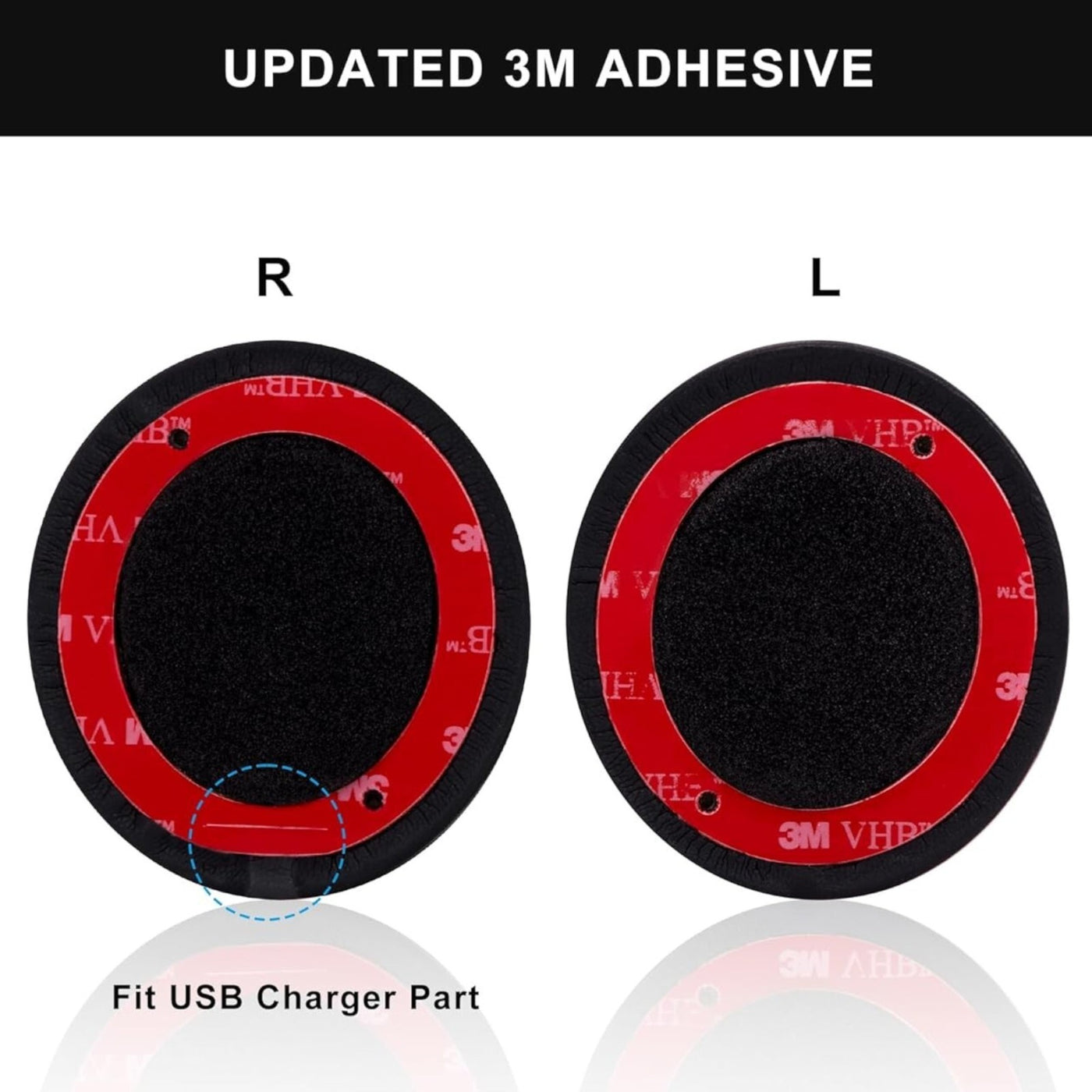 Ohrpolster für Beats by Dr. Dre Solo 2 und Solo 3 Wireless Kunstleder