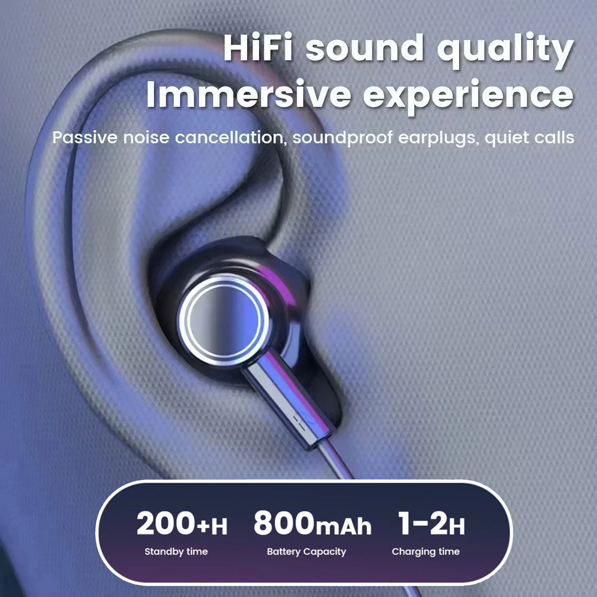 G02 Sport-In-Ear-Headset mit Bluetooth 5.2 IPX5 und Display