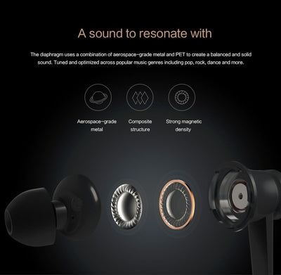 Original XIAOMI Piston Pro Basic Edition Kopfhörer Headset 3.5mm Schwarz