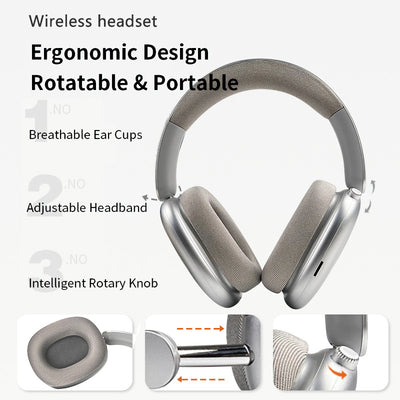 Wireless Bluetooth 5.4 Kopfhörer P859 ANC Over Ear Stereo Headset