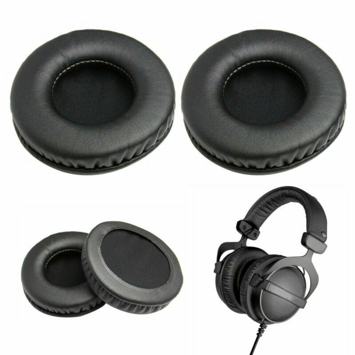 Kunstleder Ohrpolster Kopfband Beyerdynamic DT990 DT880 DT770 Kopfhörer