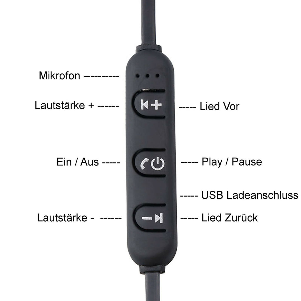 Schwarz-blaues magnetisches X9 Bluetooth In-Ear-Headset