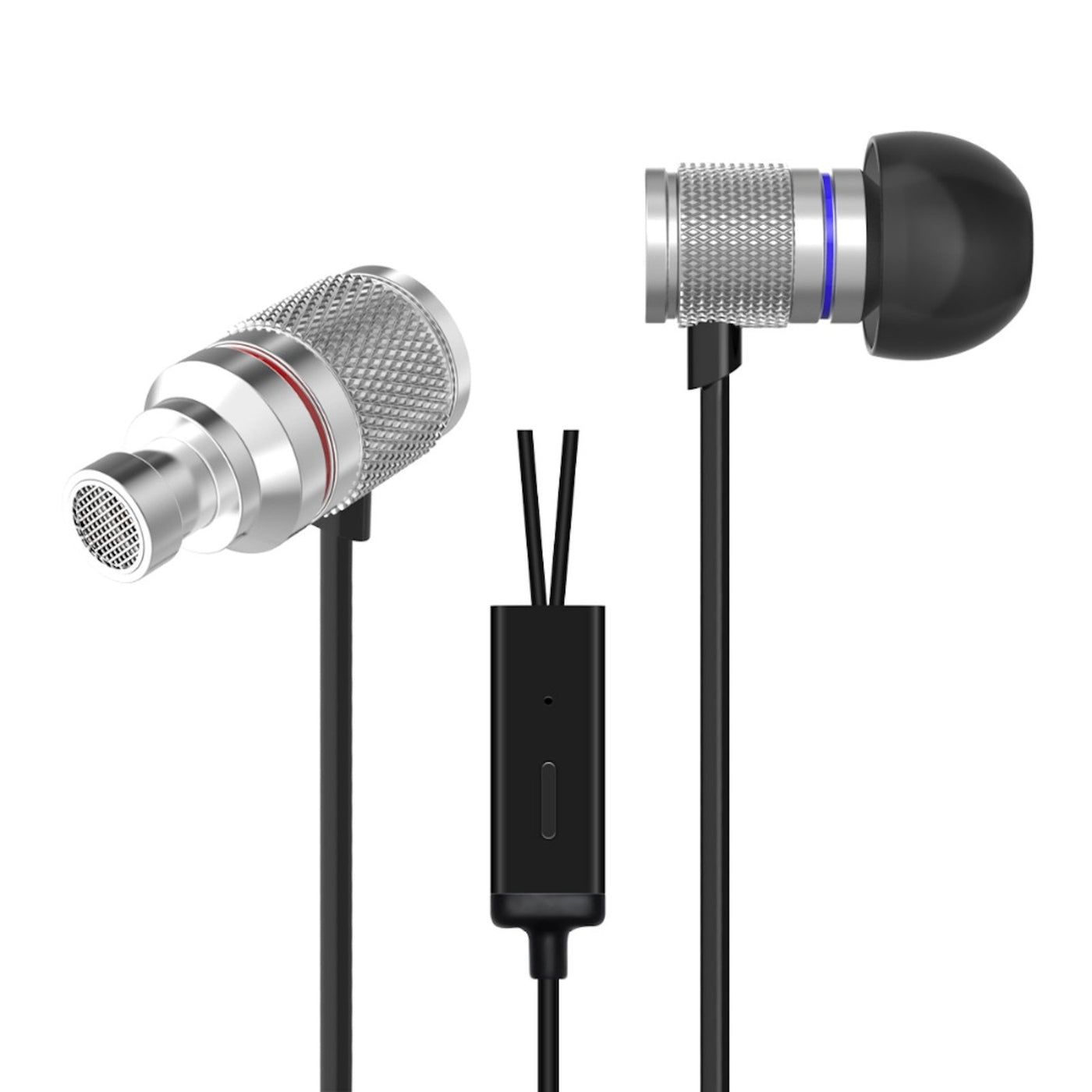 High-End Headset Kopfhörer KZ HDS3 Professional Silber In-Ear in PU Hardcase