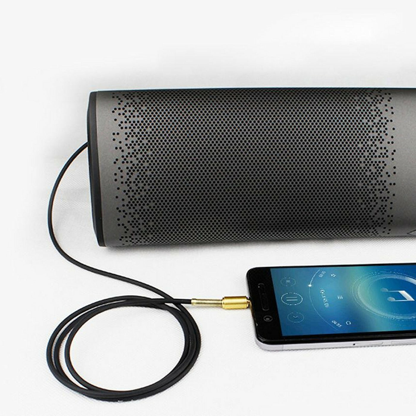 1m Audio Stereo Kopfhörer Anschlusskabel 3,5mm Stecker > Winkelstecker Schwarz