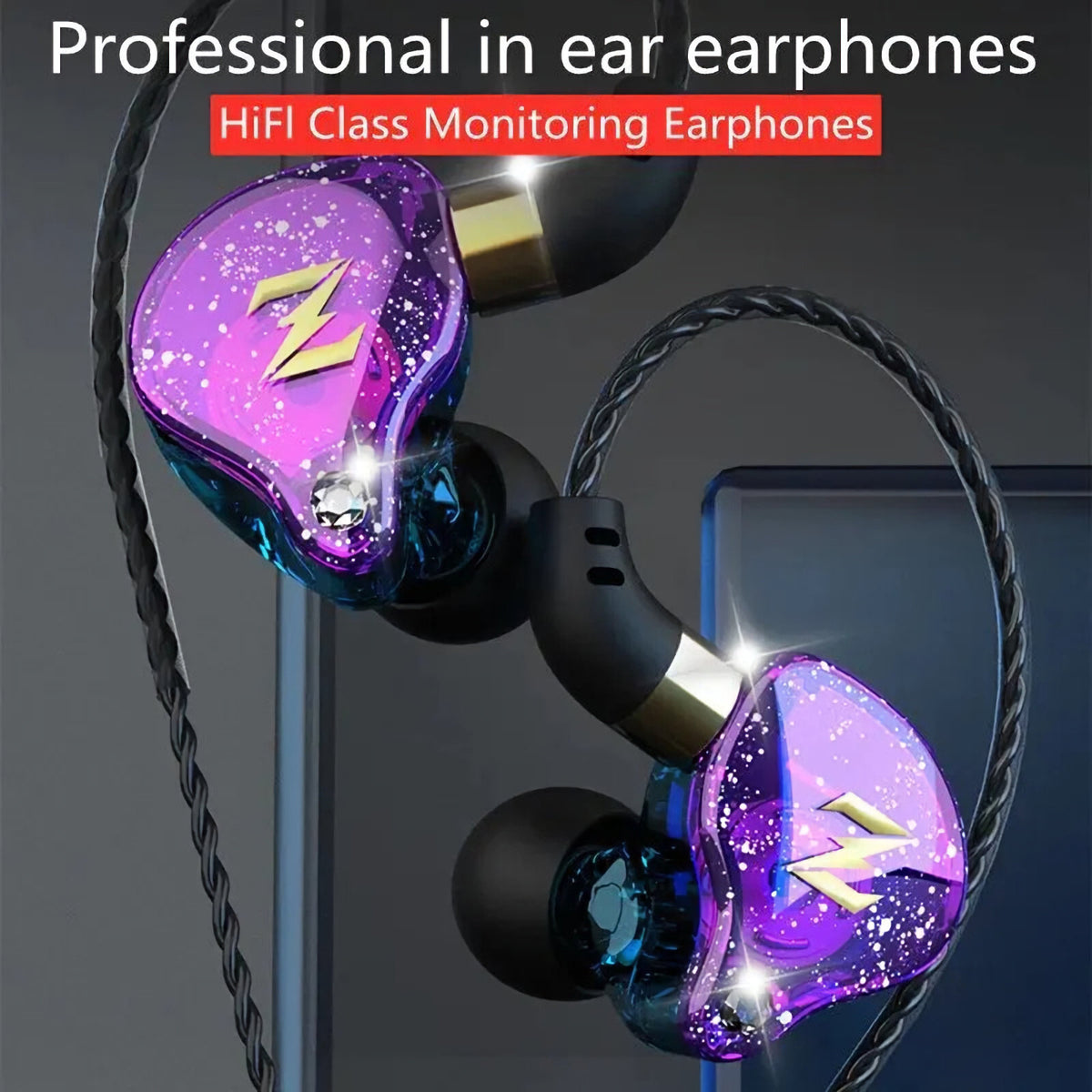 Schwarzes QKZ Zen In-Ear-Headset mit Full Bass
