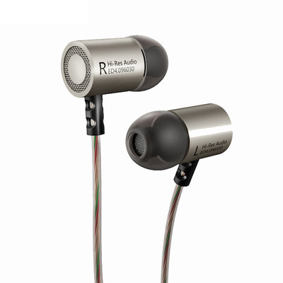 Original KZ ED4 gunmetal silber High-End Kopfhörer In-Ear PU-Hardcase Bass Beats