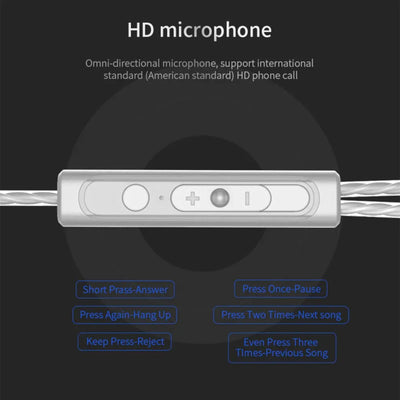 Premium Headset Kopfhörer QKZ CK5 HiFi In-Ear-Headset Ohrhörer + Hardcase