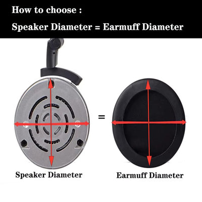 Ohrpolster Oval Kissen für Kopfhörer 60x70mm - 90x110mm