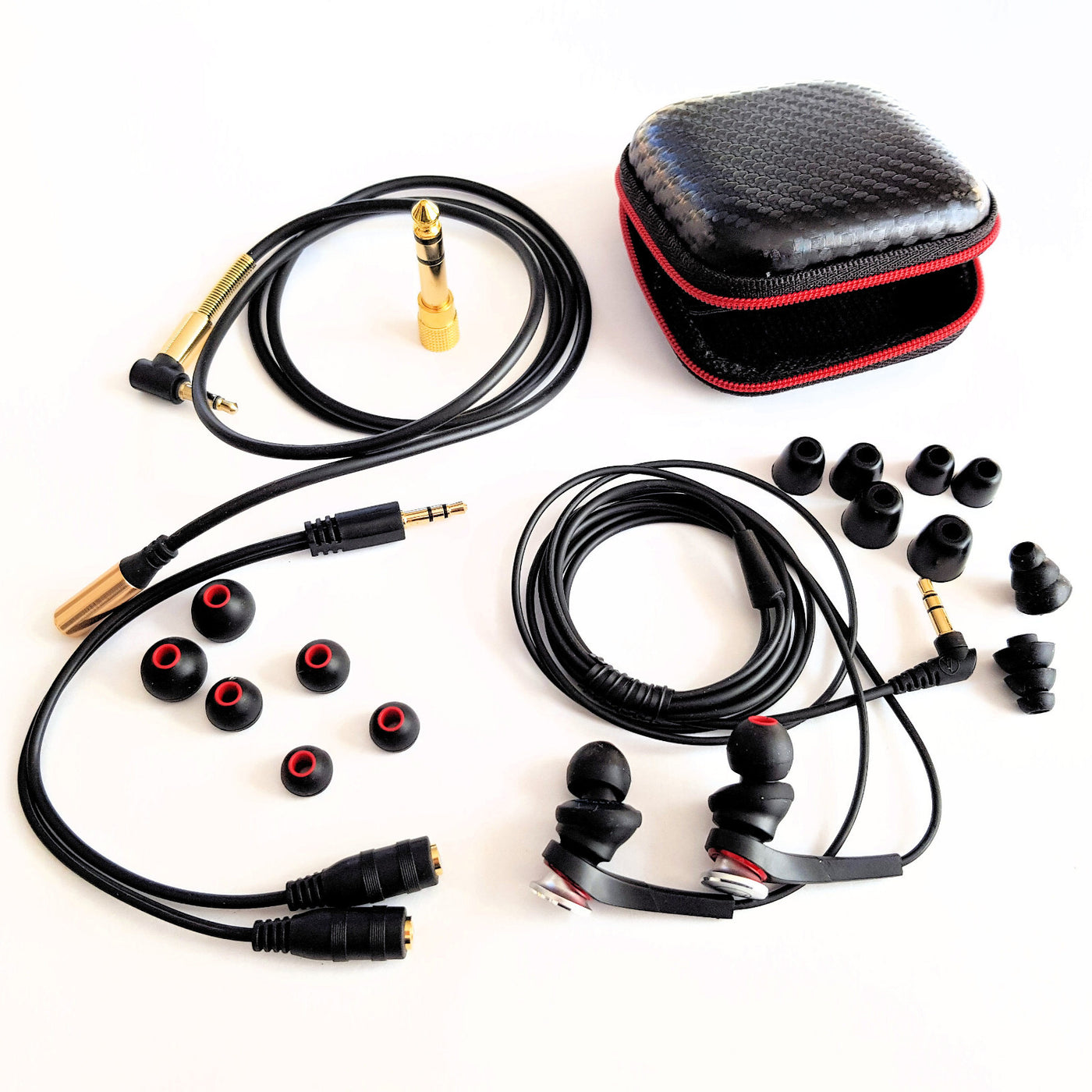 Audio Technica ATH-CKS77X Schwarz Kopfhörer In-Ear Headphone Earphone, Zubehör