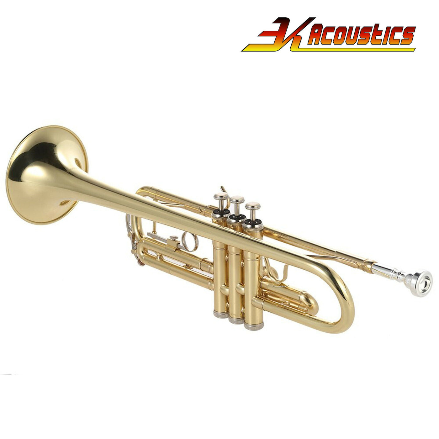 Bb-Trompete Jazztrompete Messing 3K-180S-21G Blasinstrument Koffer Mundstück