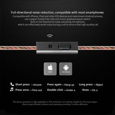 High-End Headset Kopfhörer KZ-ED9 Schwarz Professional In-Ear-Headset Ohrhörer