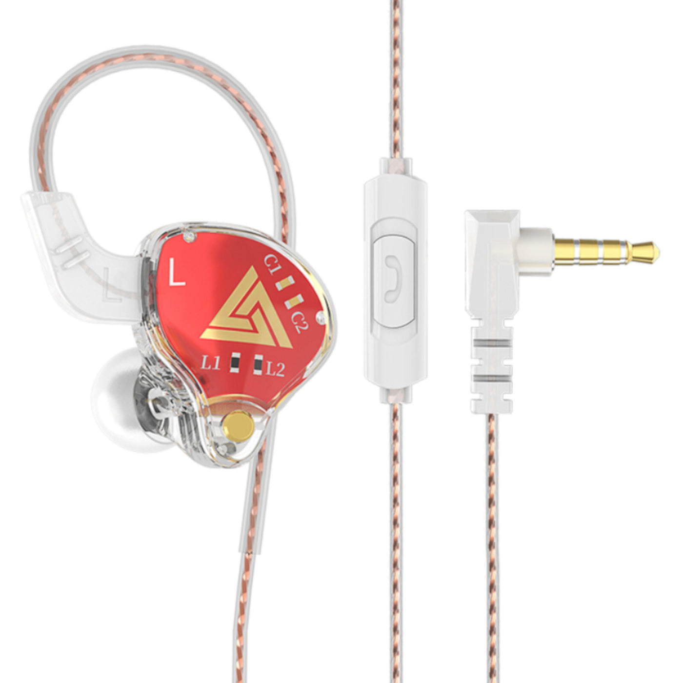 Premium Headset Kopfhörer QKZ-AKX Pro HiFi In-Ear-Headset Ohrhörer + Hardcase