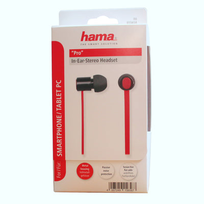 12 x hama mobile Pro Headset Kopfhörer Schwarz Rot - Restposten Sonderposten