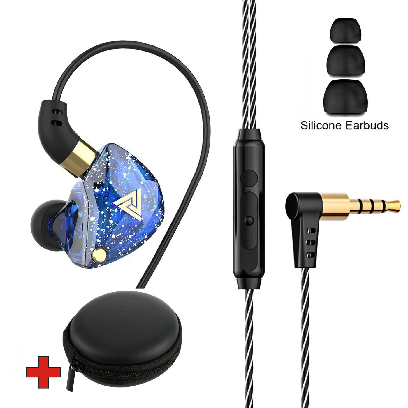 Premium Headset Kopfhörer QKZ SK8 HiFi In-Ear-Headset Ohrhörer + Hardcase