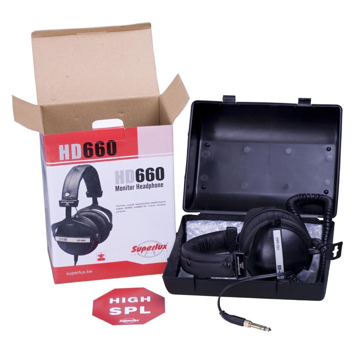 Schwarz-silberne Superlux HD660 Over-Ear-Kopfhörer