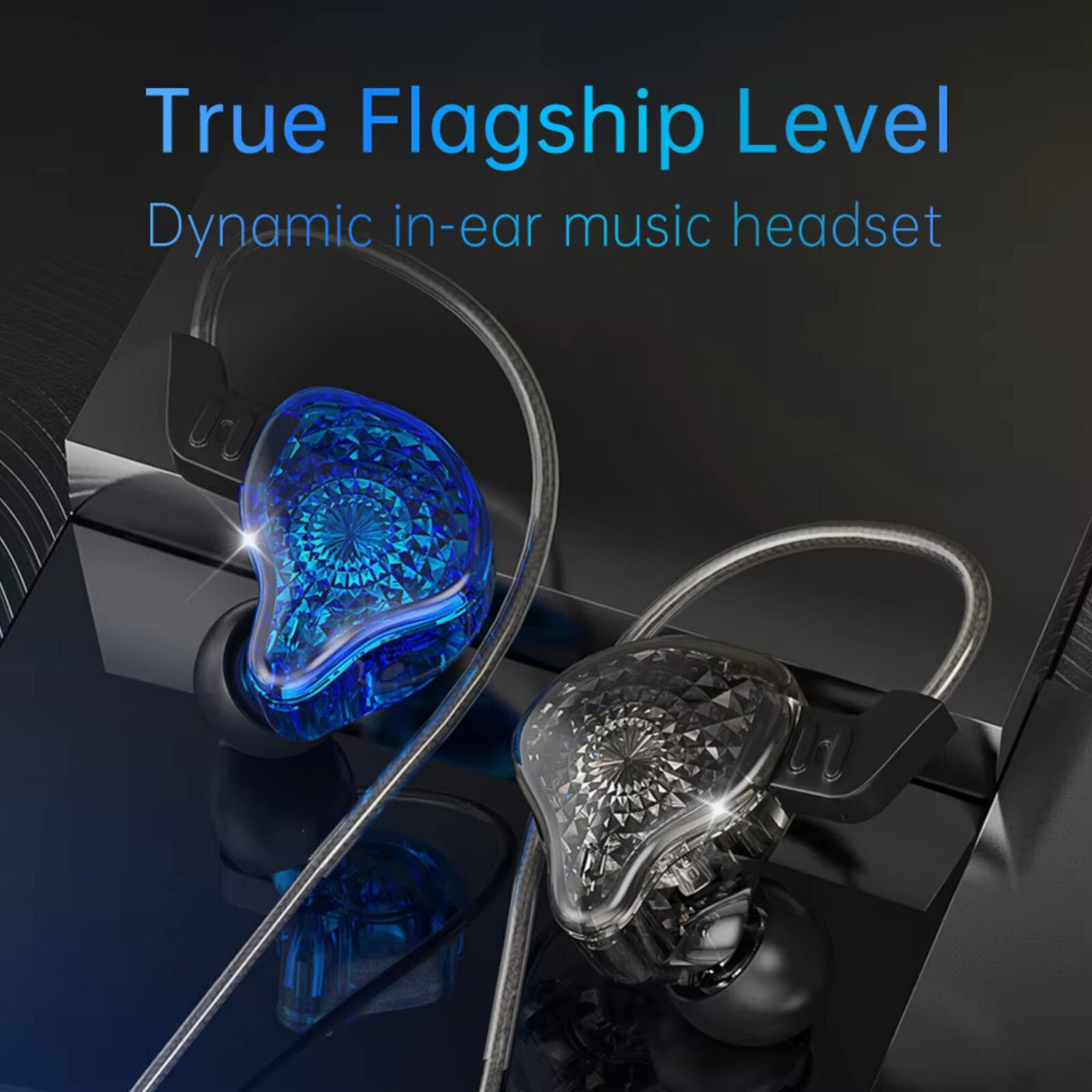 Original 3K K2 HD Professional HiFi Kopfhörer Headset Premium In-Ear Blau