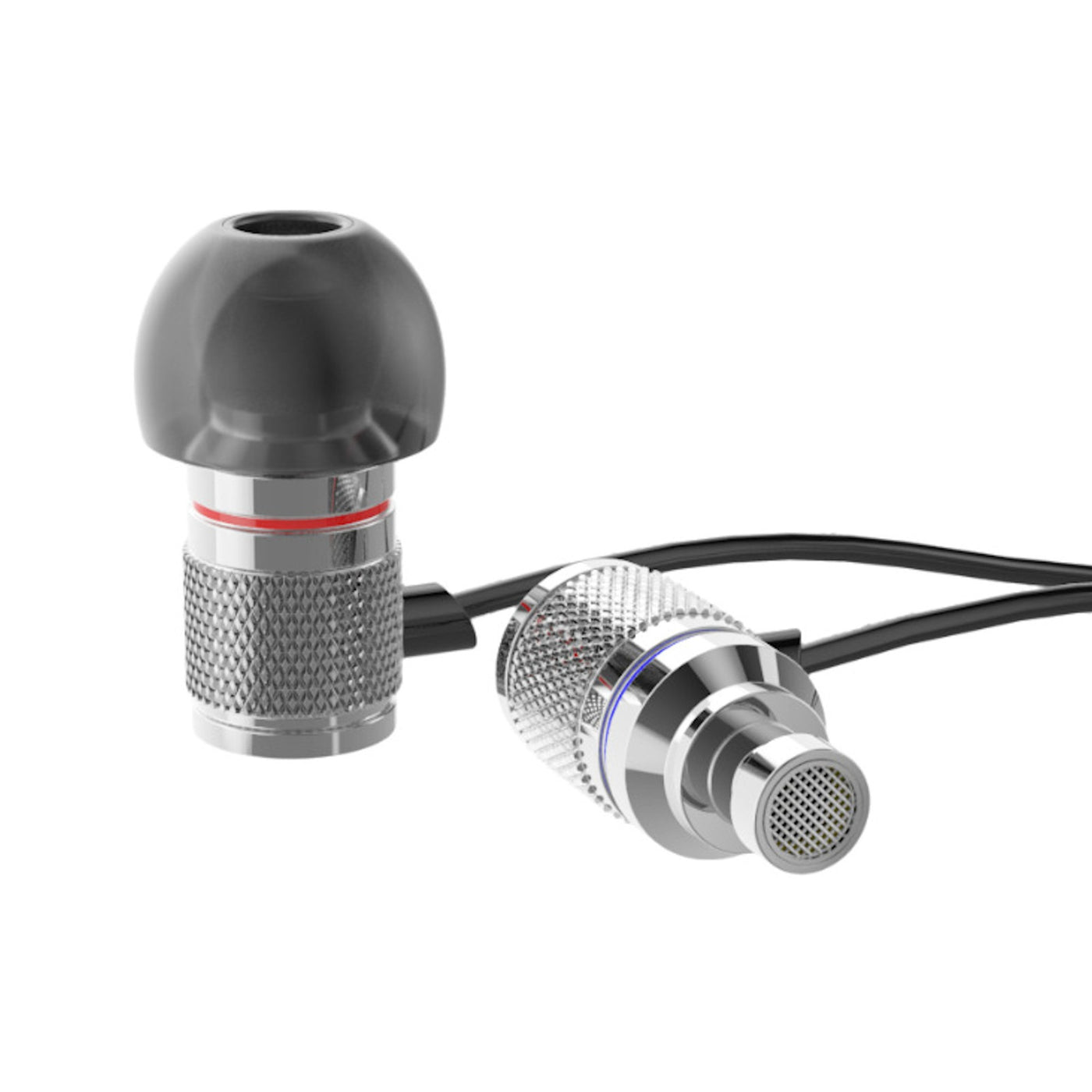High-End Headset Kopfhörer KZ HDS3 Professional Silber In-Ear in PU Hardcase