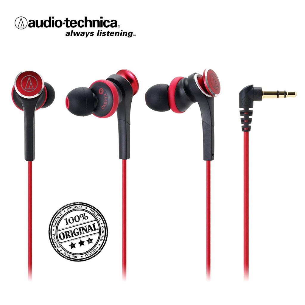 Rote Audio-Technica ATH-CKS77X Solid-Bass In-Ear-Kopfhörer