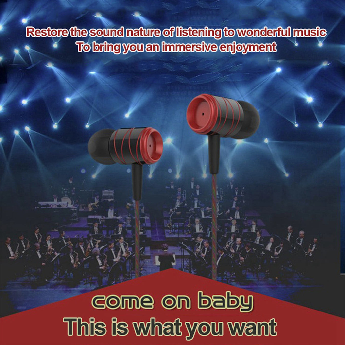 High-End Headset Kopfhörer KZ ED1HS Schwarz Rot In-Ear in PU Hardcase - Bass