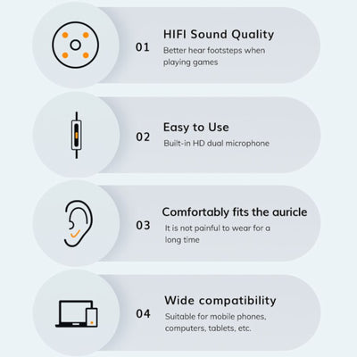 Premium Metall Headset In-Ear Kopfhörer F36 Surround Super Bass braun Hardcase