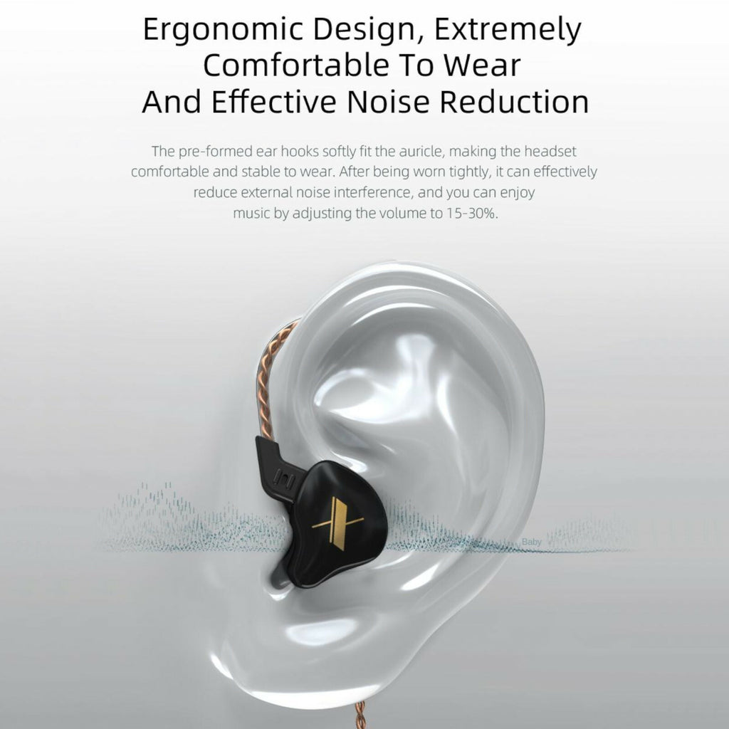 KZ EDX HiFi In-Ear-Kopfhörer mit abnehmbarem Kabel