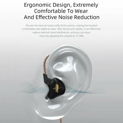 KZ EDX High-End Professional HiFi In-Ear Kopfhörer Headset Schwarz Weiß Kristall