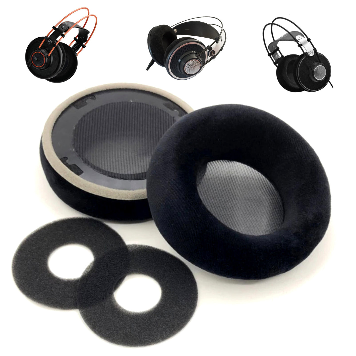 Velour Ohrpolster Kopfhörer AKG K601 K701 K702 Q701 K612 K712 pro