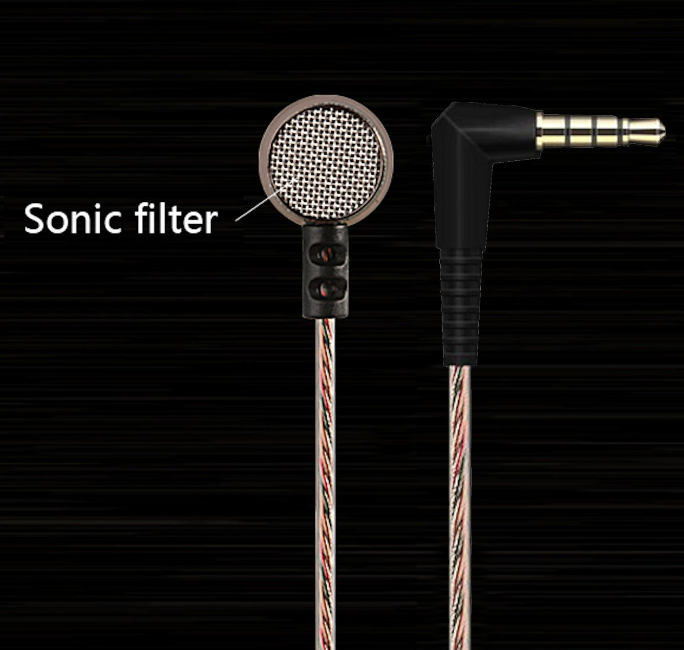 High-End Headset Kopfhörer KZ ED2 HS Professional Gunmetal In-Ear in PU Hardcase