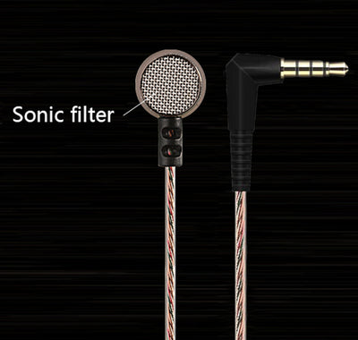 High-End Headset Kopfhörer KZ ED2 HS Professional Gunmetal In-Ear in PU Hardcase