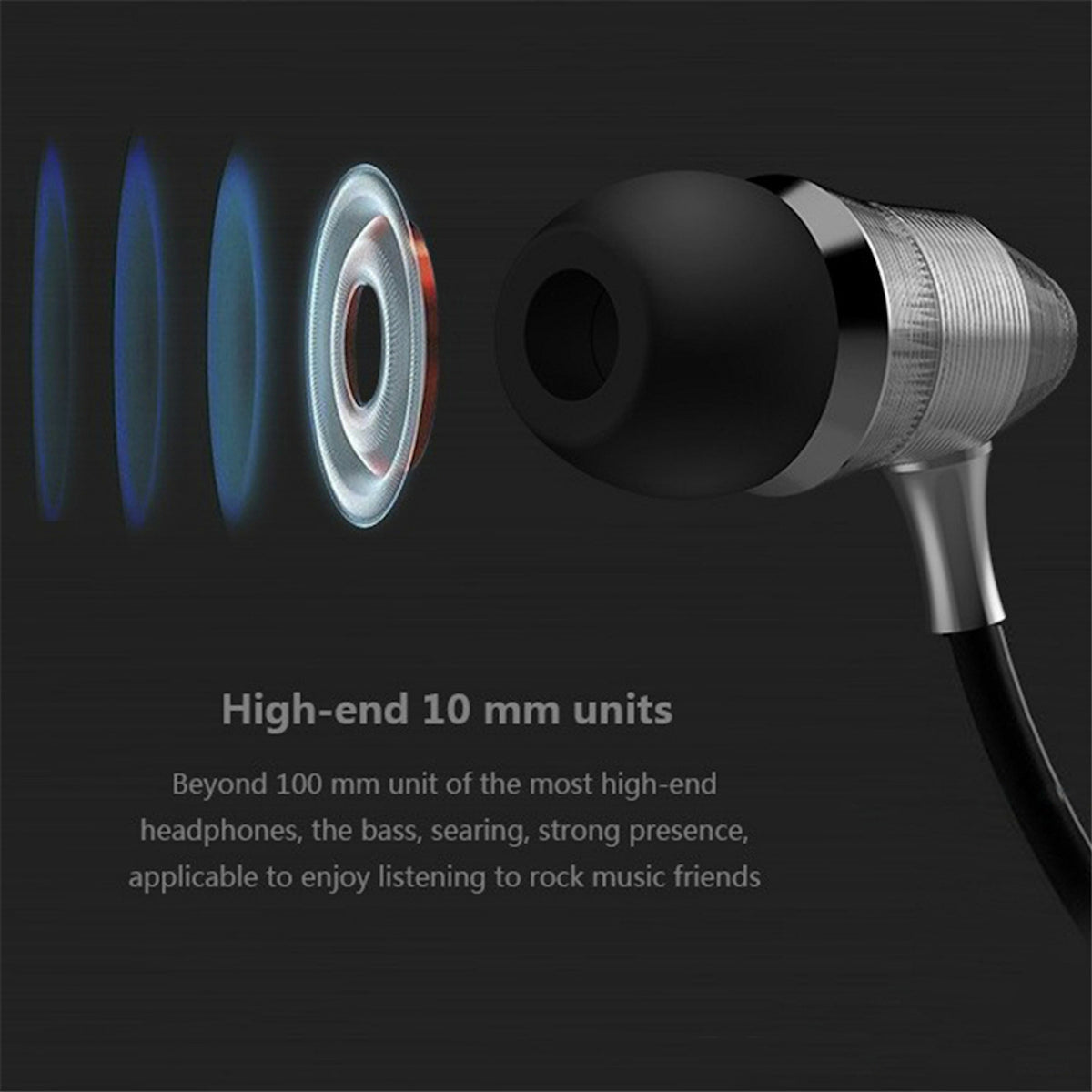 Schwarzer KZ X6 Pro Metall In-Ear-Kopfhörer