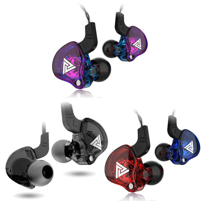 Premium Headset Kopfhörer QKZ-AK6 HiFi In-Ear-Headset Ohrhörer + Hardcase
