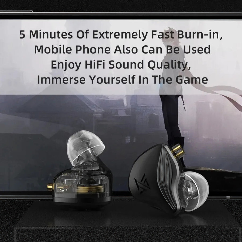 Schwarzes KZ ZEX 3-Treiber In-Ear-Headset