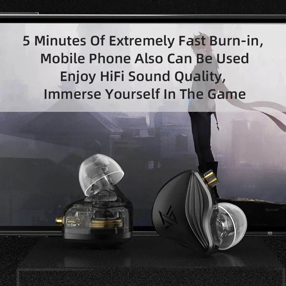 Schwarzes KZ ZEX 3-Treiber In-Ear-Headset