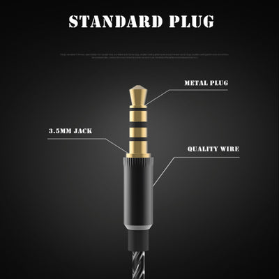 Super Bass In-Ear Kopfhörer Earphone mit Mikrofon PTM P15 Headset schwarz