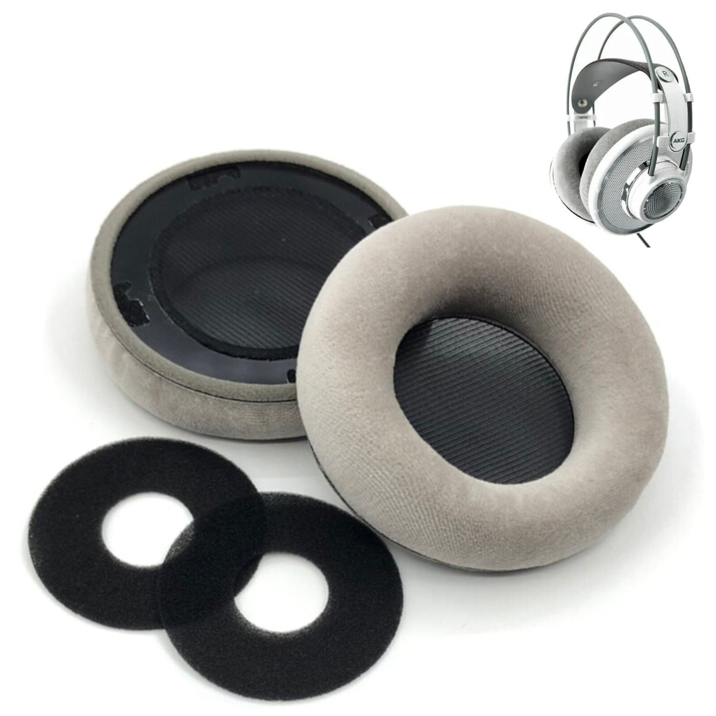 Velour Ohrpolster Kopfhörer AKG K601 K701 K702 Q701 K612 K712 pro