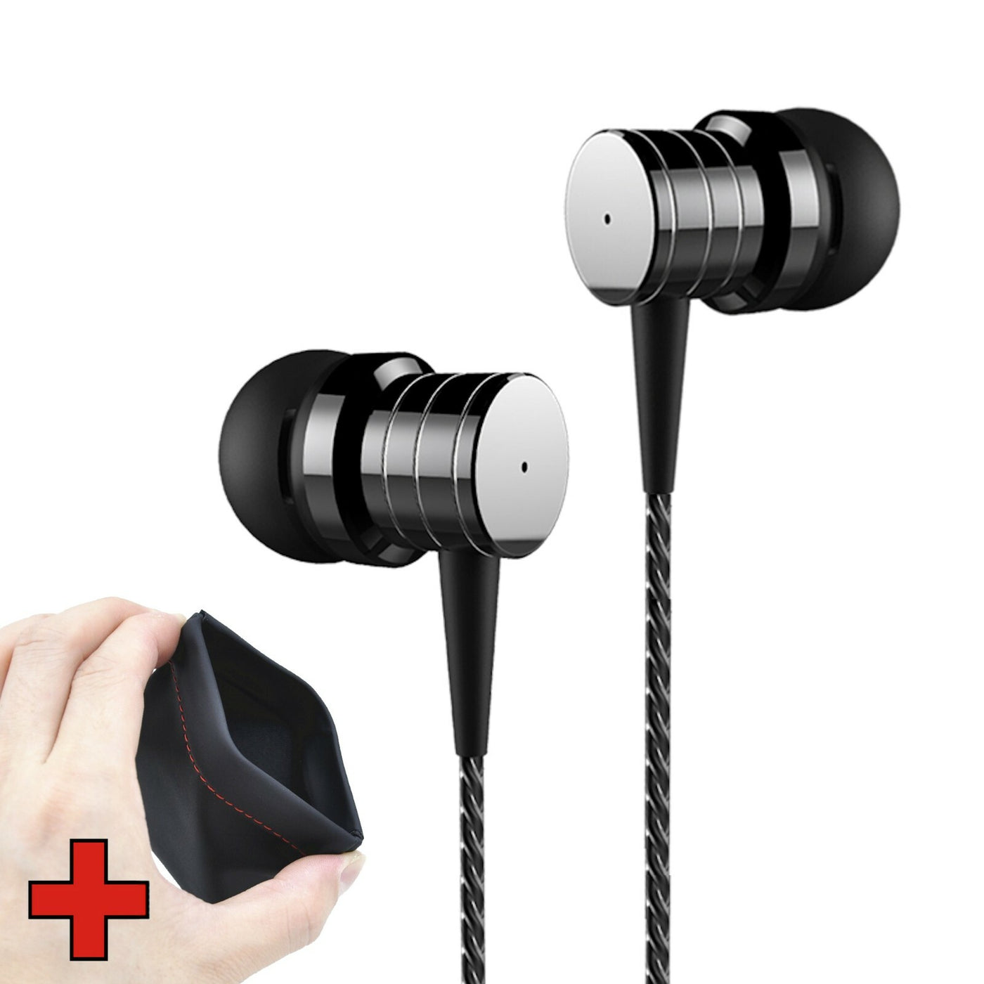 Super Bass In-Ear Kopfhörer Earphone mit Mikrofon PTM P15 Headset schwarz