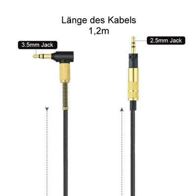 1,35 m Audio Anschlusskabel für Sennheiser Momentum 2.0 / HD4.30 HD4.40 HD4.50