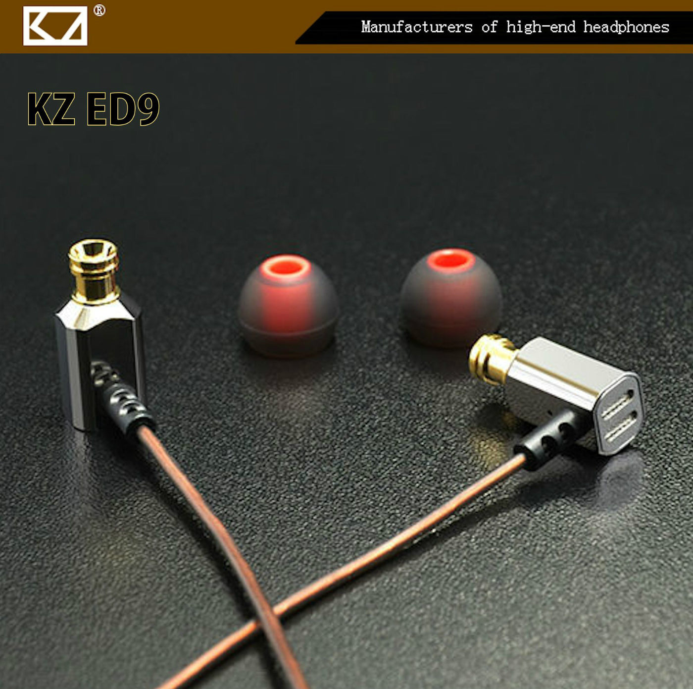 High-End Headset Kopfhörer KZ-ED9 Silber Professional In-Ear-Headset Ohrhörer