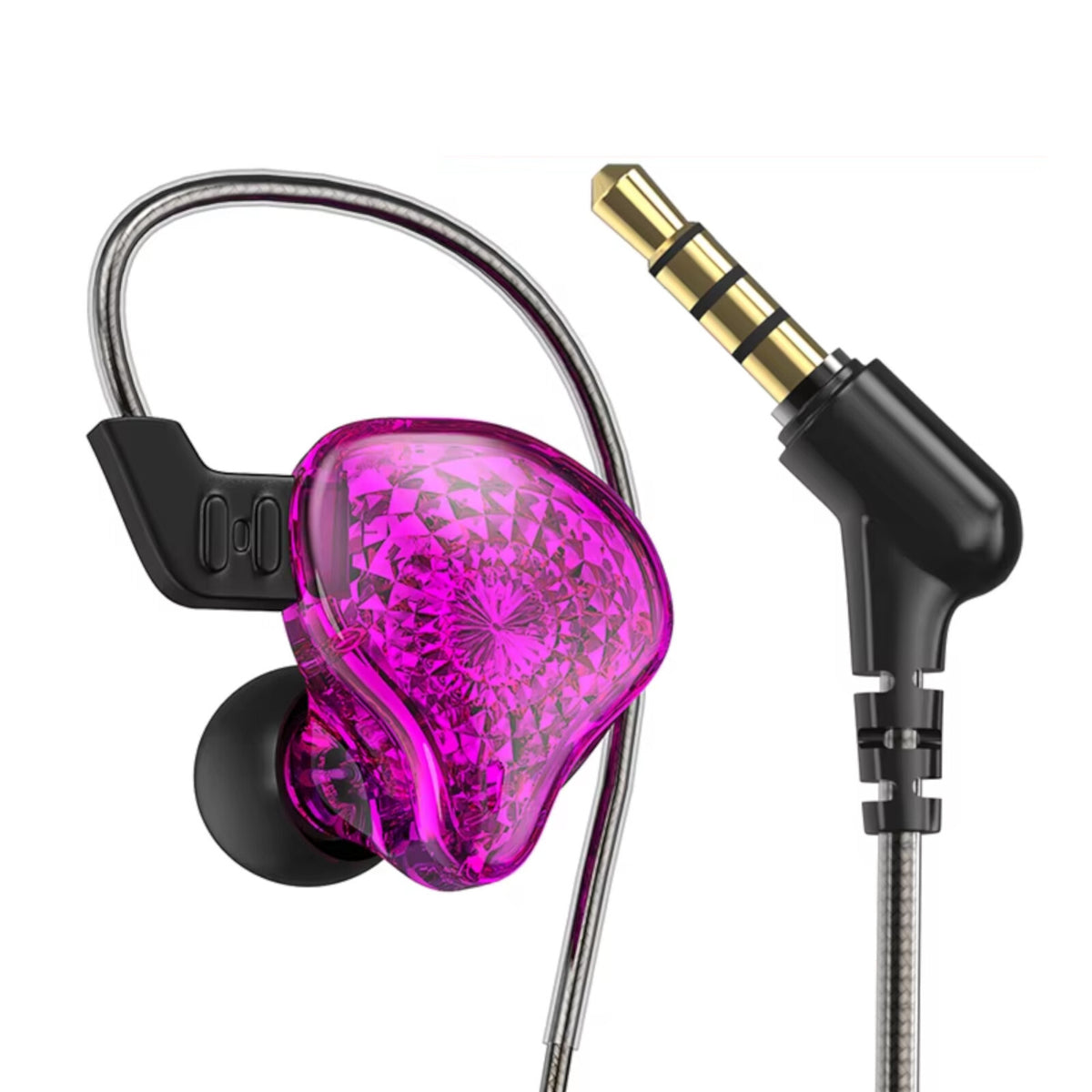 Lilafarbenes 3K K2 HD In-Ear-Headset
