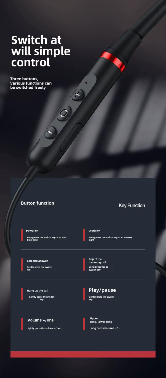 HE05 Bluetooth Sport-In-Ear-Kopfhörer