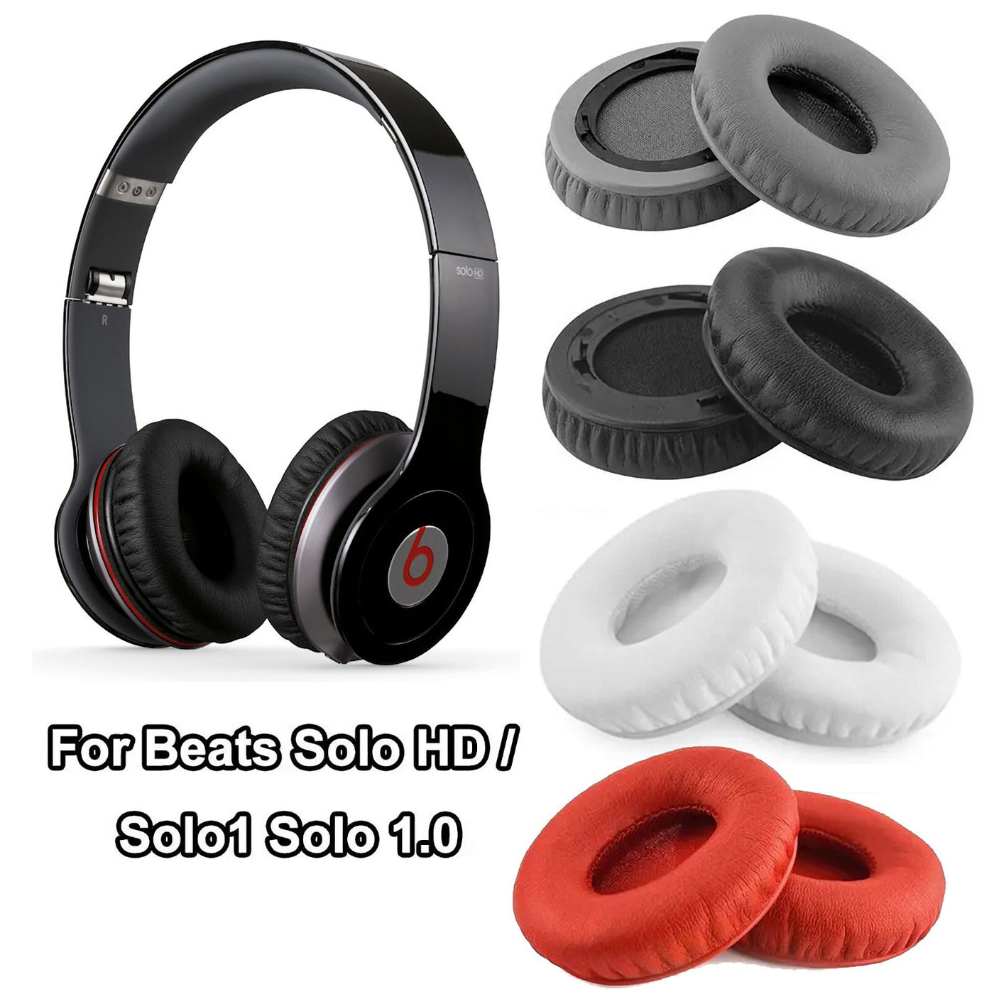 Ohrpolster für Beats by Dr. Dre Solo und Solo HD Kunstleder