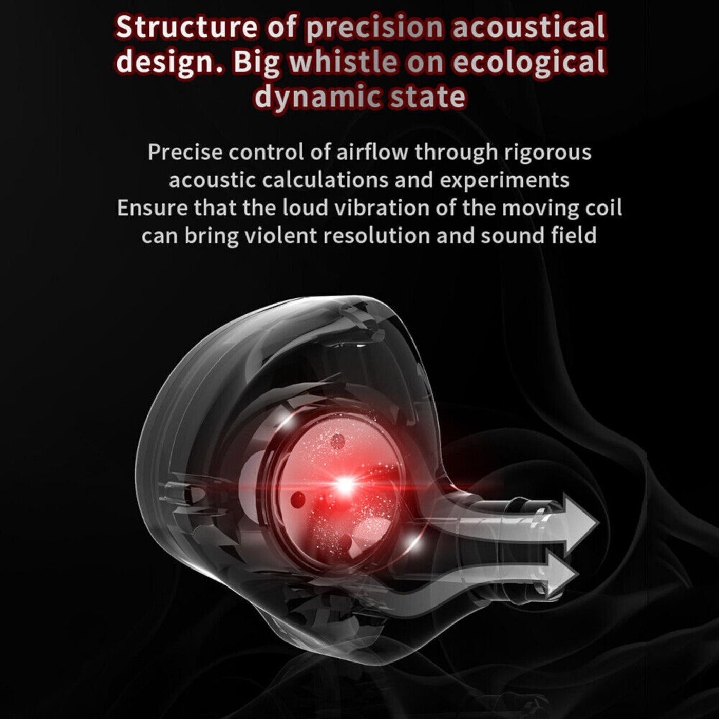 QKZ AK6 Hi-Res In-Ear-Kopfhörer Ohrhörer 105dB HD Mikrofon Bass Boost Schwarz