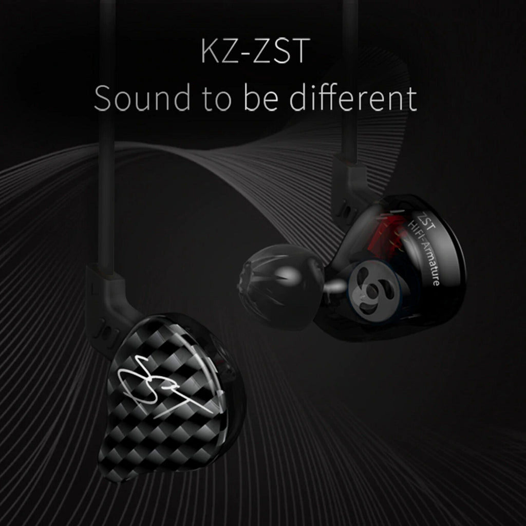 Purple-blaue KZ ZST Pro Hybrid In-Ear-Kopfhörer