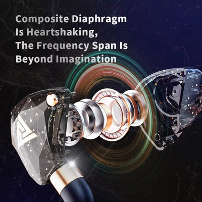 Premium Headset Kopfhörer QKZ SK8 HiFi In-Ear-Headset Ohrhörer + Hardcase